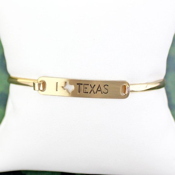 GOLDTONE TEXAS BAR BRACELET - Picture 1 of 1